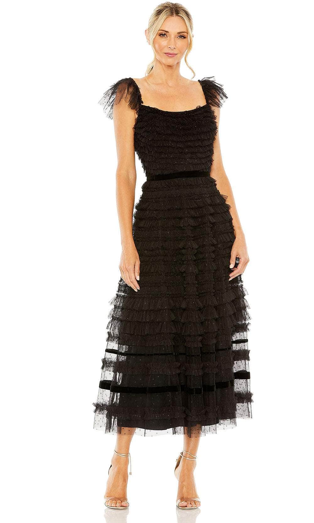 Mac Duggal 8054 - Ruffle Tiered Dress 2 /  Black