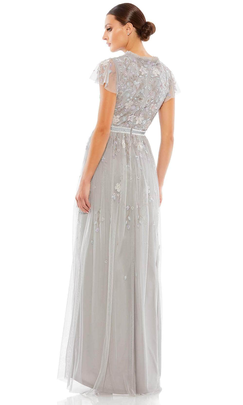Mac Duggal 9138 - Embroidered Flutter Sleeves Long Dress Mother of the Bride Dresses