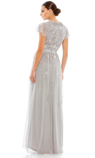 Mac Duggal 9138 - Embroidered Flutter Sleeves Long Dress Mother of the Bride Dresses