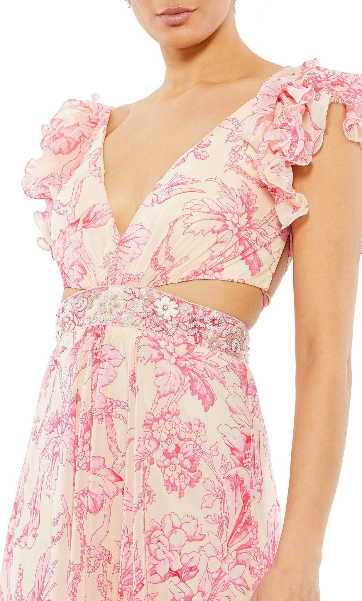 Mac Duggal 9161 - Floral Ruffled Formal Dress Evening Dresses