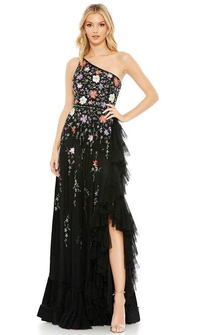 Mac Duggal 9164 - Floral Asymmetrical Prom Gown Special Occasion Dress