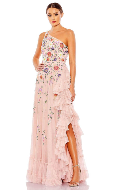Mac Duggal 9164 - Floral Asymmetrical Prom Gown Special Occasion Dress