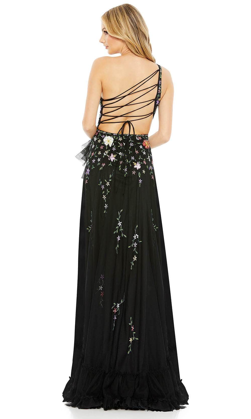 Mac Duggal 9164 - Floral Asymmetrical Prom Gown Special Occasion Dress