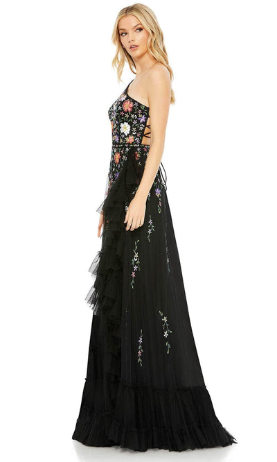 Mac Duggal 9164 - Floral Asymmetrical Prom Gown Special Occasion Dress