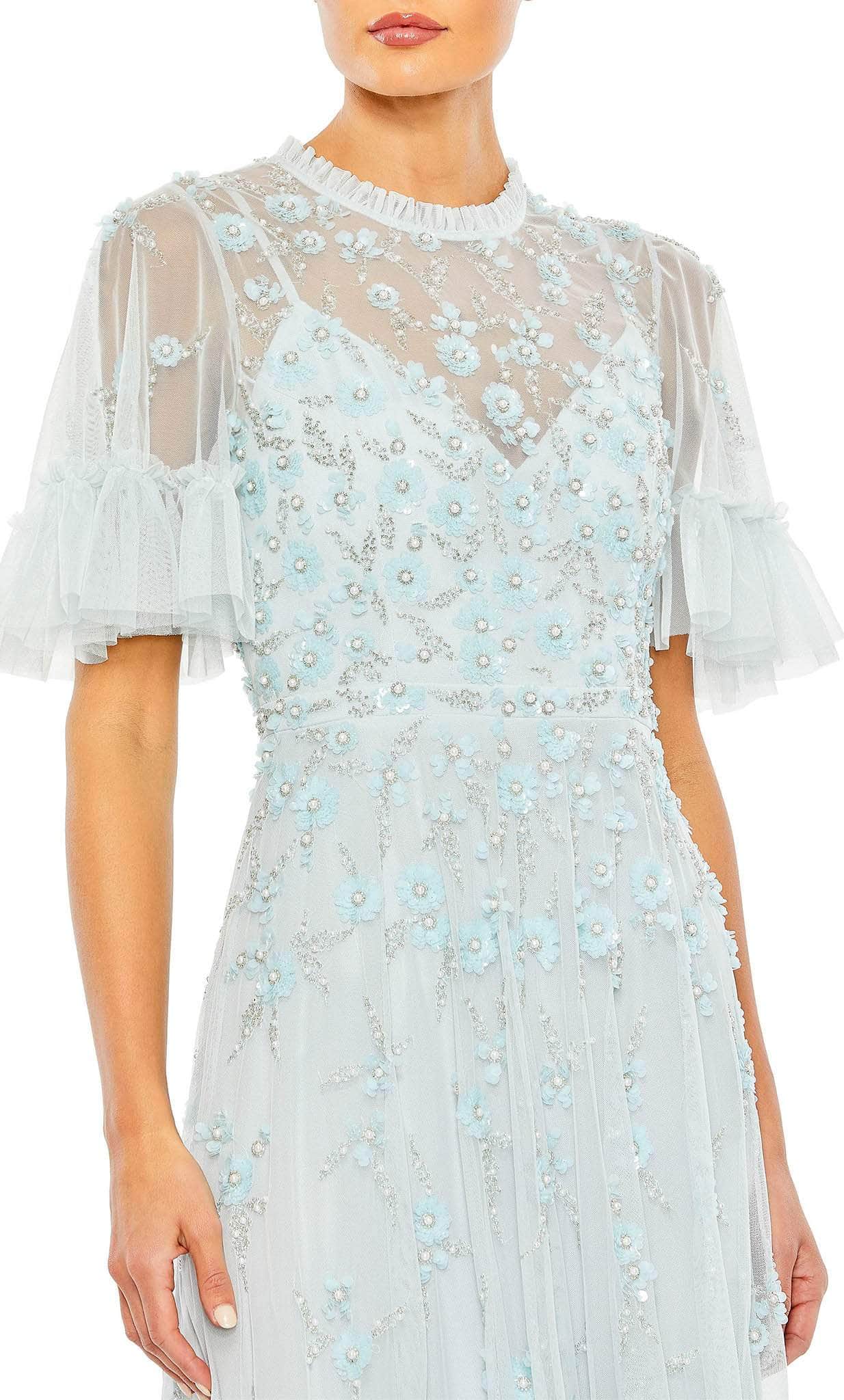 Mac Duggal 9199 - Floral Embellished A-line Evening Dress Special Occasion Dress