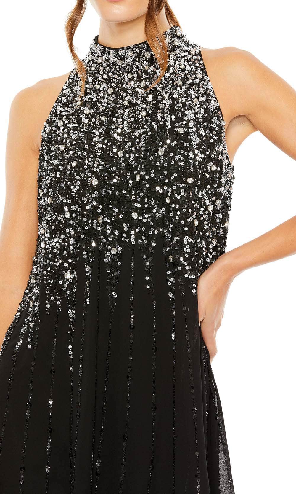 Mac Duggal Women's Sequin-embellished Trapeze Dress - Beige - Size 4 Mac Duggal Women's Sequin-embellished Trapeze Dress - Beige - Size 4