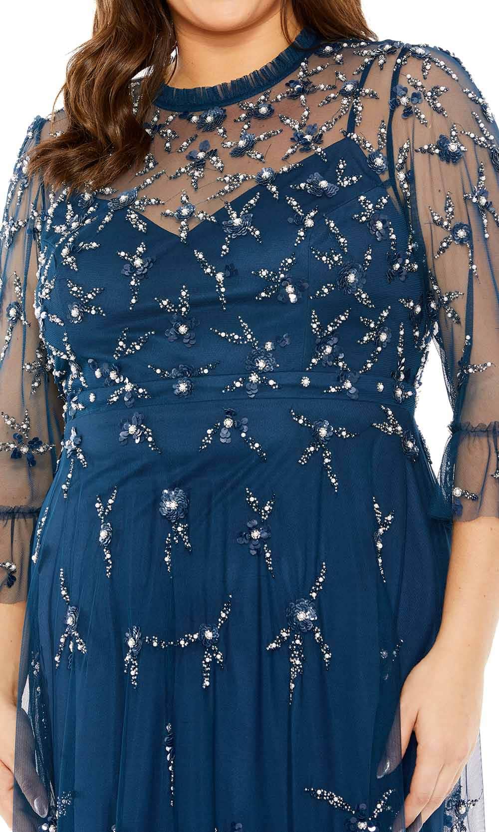 Mac Duggal 9263 - Embellished High Neck Midi Dress Mother of the Bride Dresses
