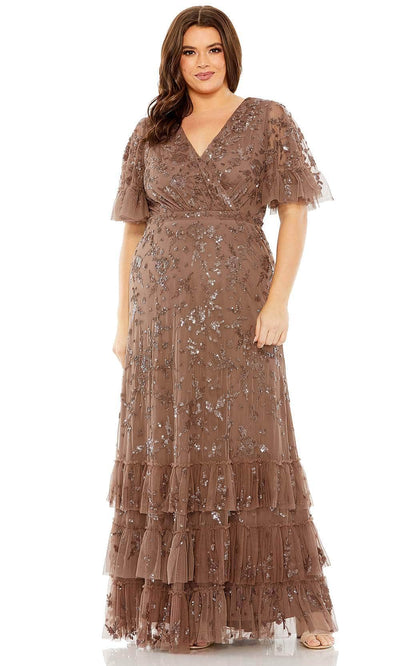 Mac Duggal 9270 - Flutter Sleeve V Neck Gown Mother of the Bride Dresses