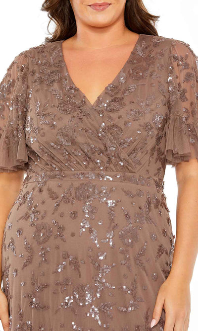 Mac Duggal 9270 - Flutter Sleeve V Neck Gown Mother of the Bride Dresses