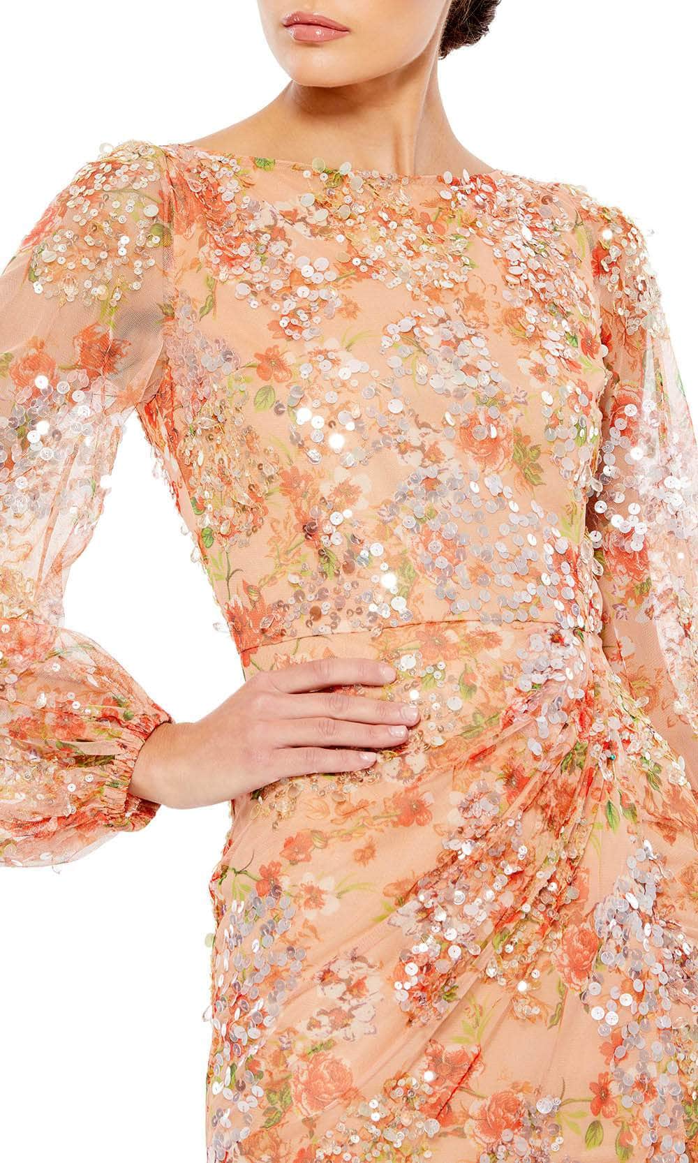 Mac Duggal 93547 - Bateau Floral Print Evening Dress Special Occasion Dresses