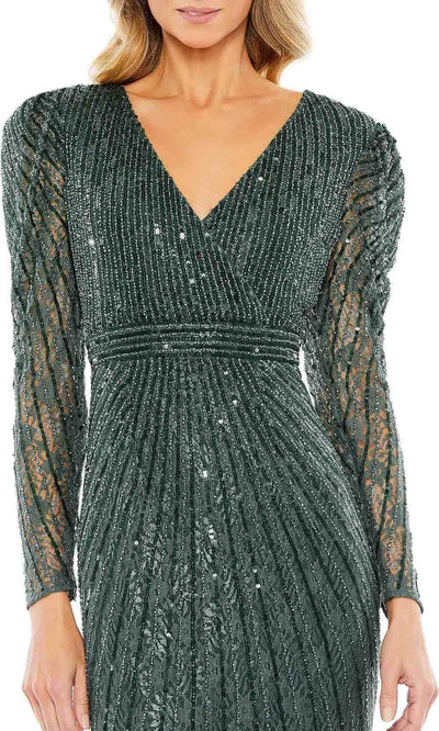 Mac Duggal 93676 - Stripe Beaded Sheath Cocktail Dress Special Occasion Dress
