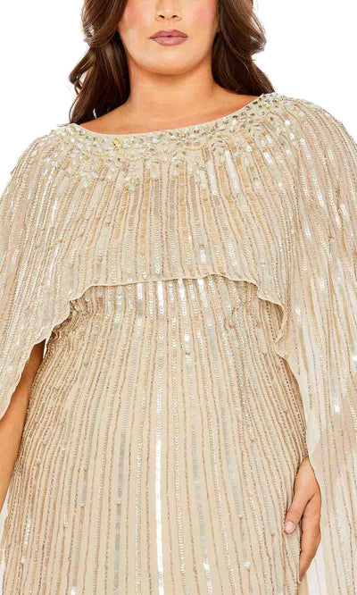 Mac Duggal 93993 - Embellished Cape Sleeve Column Gown Mother of the Bride Dresses