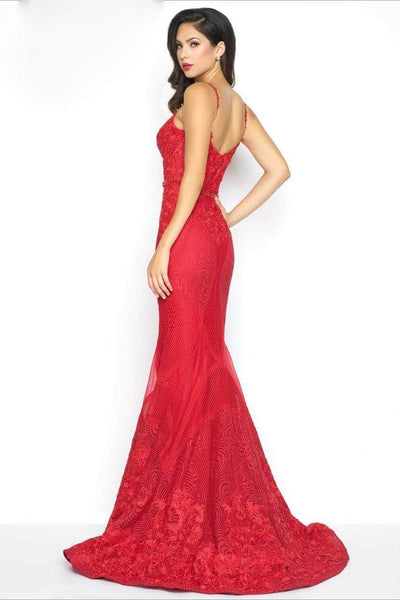 Mac Duggal - Black White Red Style 79082 Mermaid Dress Evening Dresses