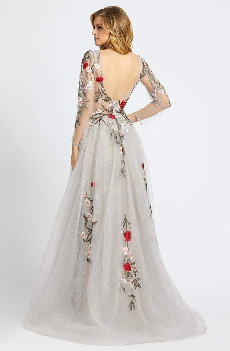 Mac Duggal Couture - 20125D Floral Embroidered Dress With Overskirt Evening Dresses