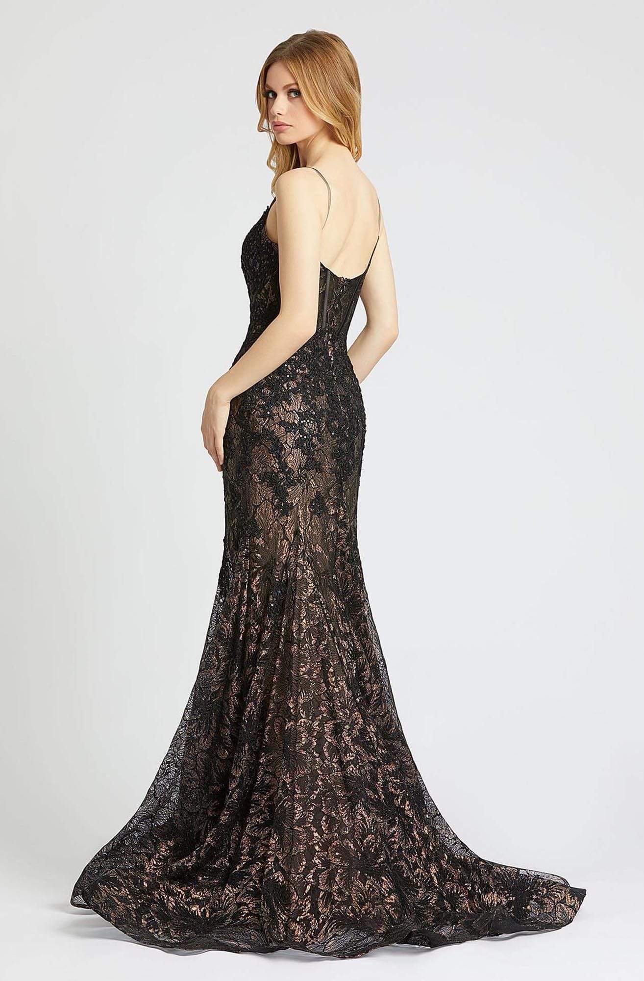 Mac Duggal Prom - 79252M Laced Long Trumpet Dress Pageant Dresses