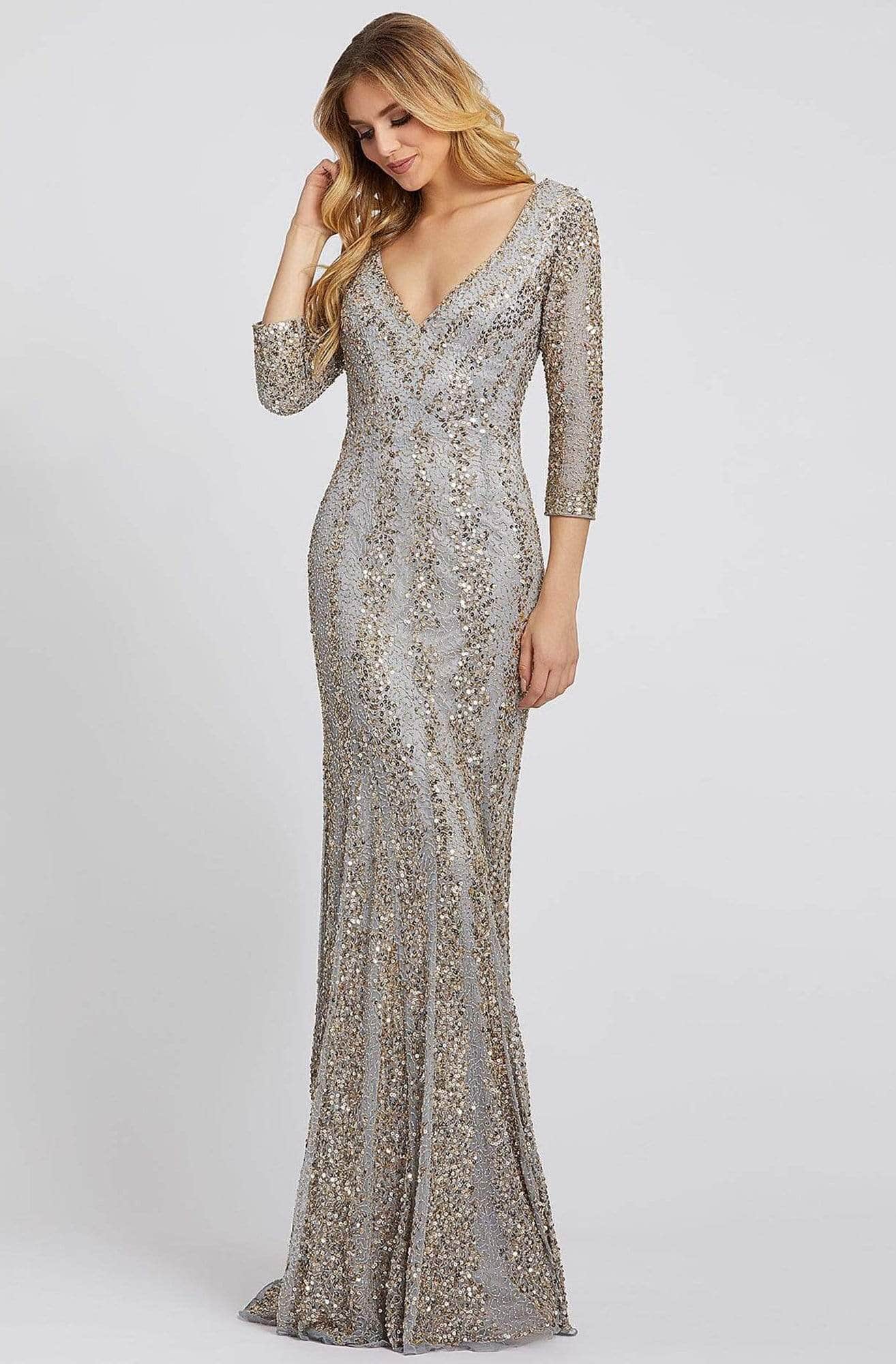Mac Duggal - Sequined Dress Style 4247D Evening Dresses