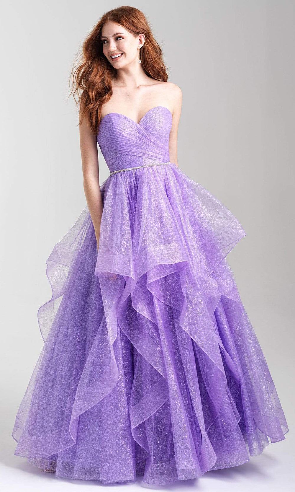 Madison James - 20-300 Ruched Strapless Ruffled Ballgown Ball Gowns