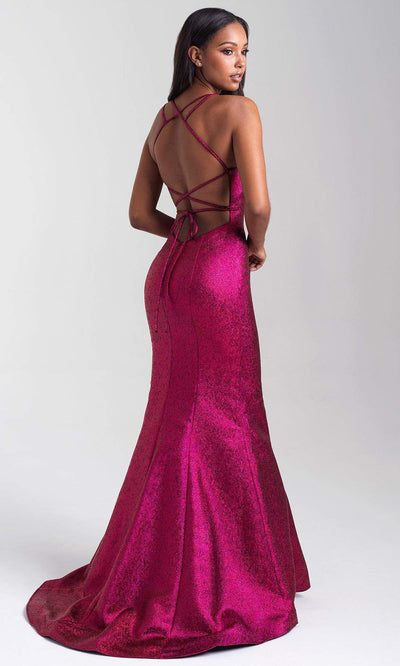 Madison James - 20-306 Strappy Scoop Mermaid Dress Evening Dresses 2 / Fuchsia