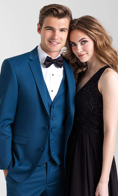 Madison James - 20-325 Embroidered V-neck Chiffon A-line Gown Evening Dresses