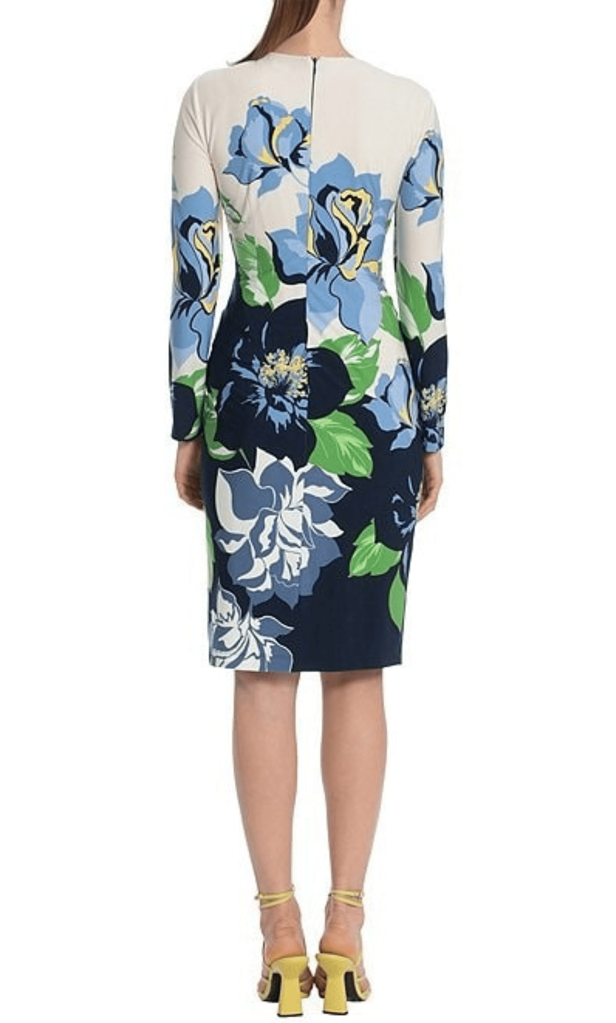 Maggy London G5142M - Floral Long Sleeve Cocktail Dress Special Occasion Dress