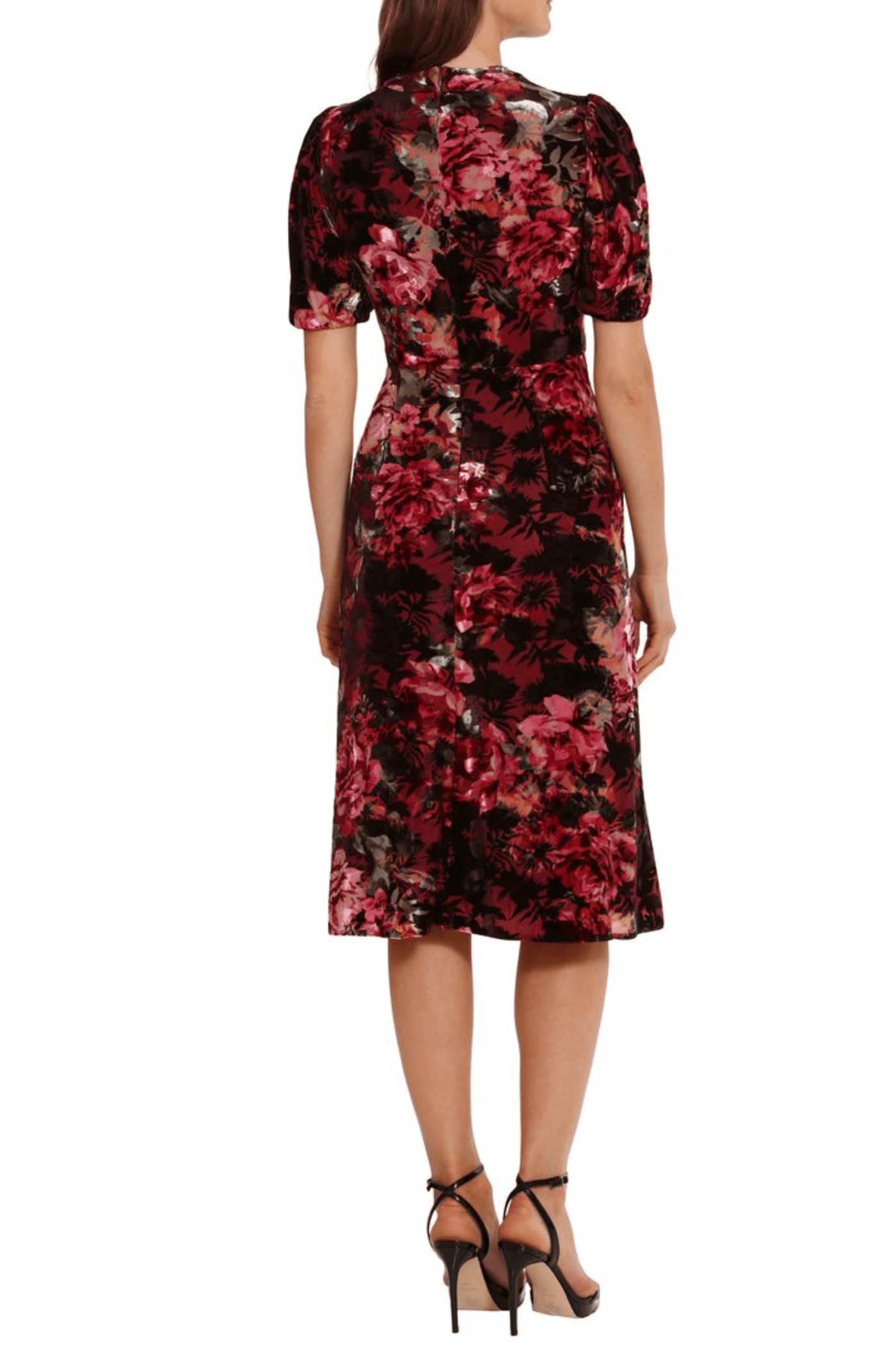 Maggy London G5393M - Puff Sleeve Floral Print Evening Dress Special Occasion Dresses