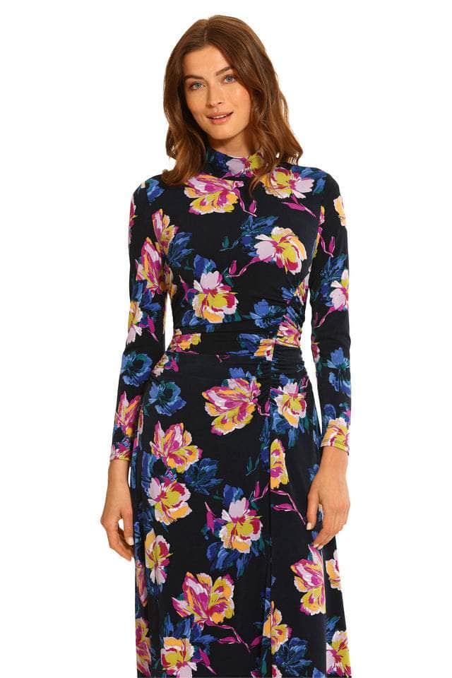 Maggy London G5915M - Floral Print High Neck Casual Dress Special Occasion Dresses