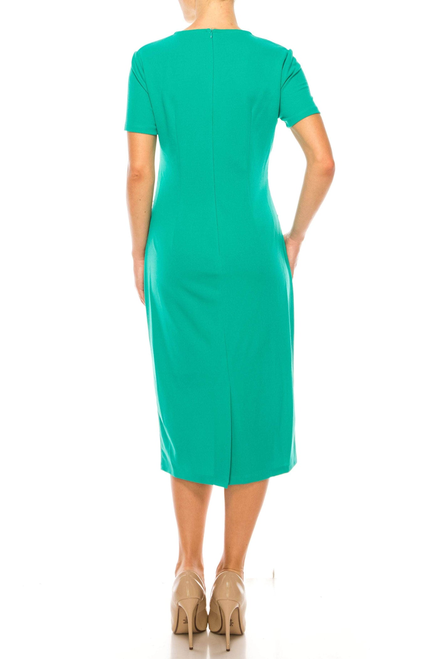 Maggy London GT587M - Short Sleeve Ruched Dress Special Occasion Dresses