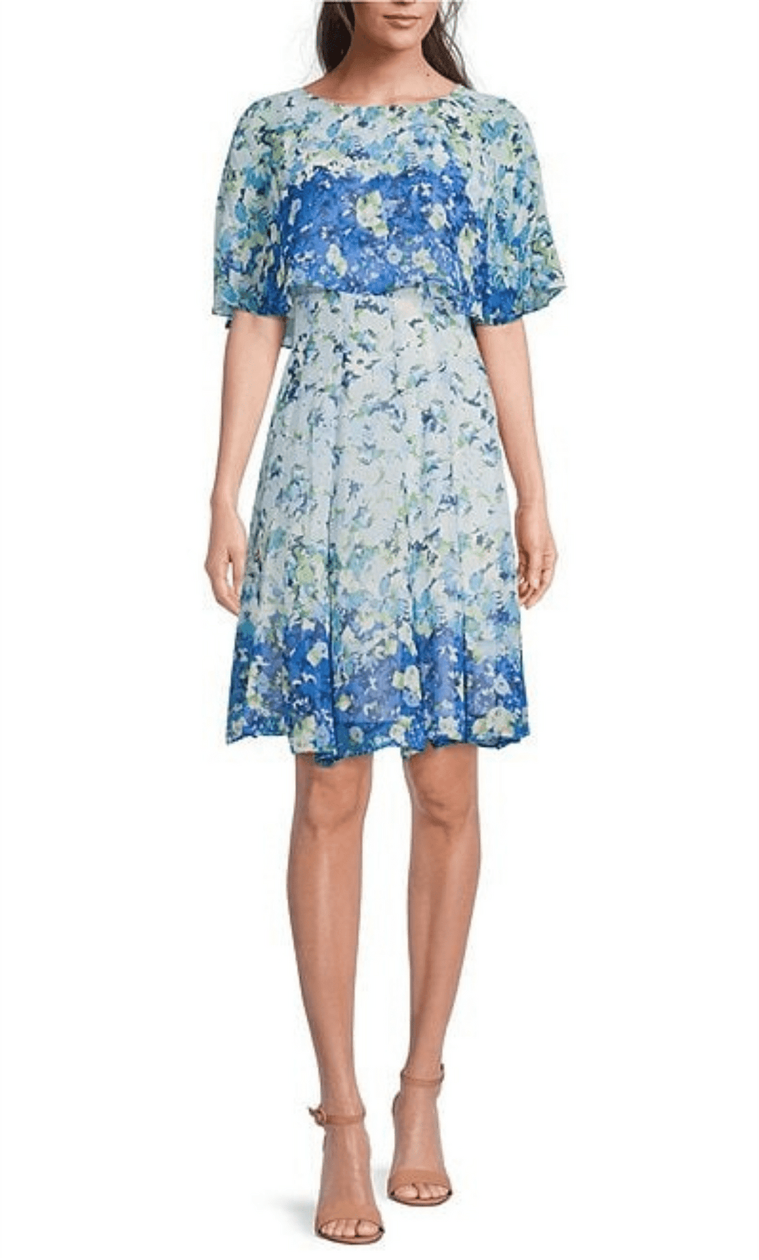 Maison Tara 30474MA - Cape Sleeve Dress Maison Tara 30474MA - Cape Sleeve Dress