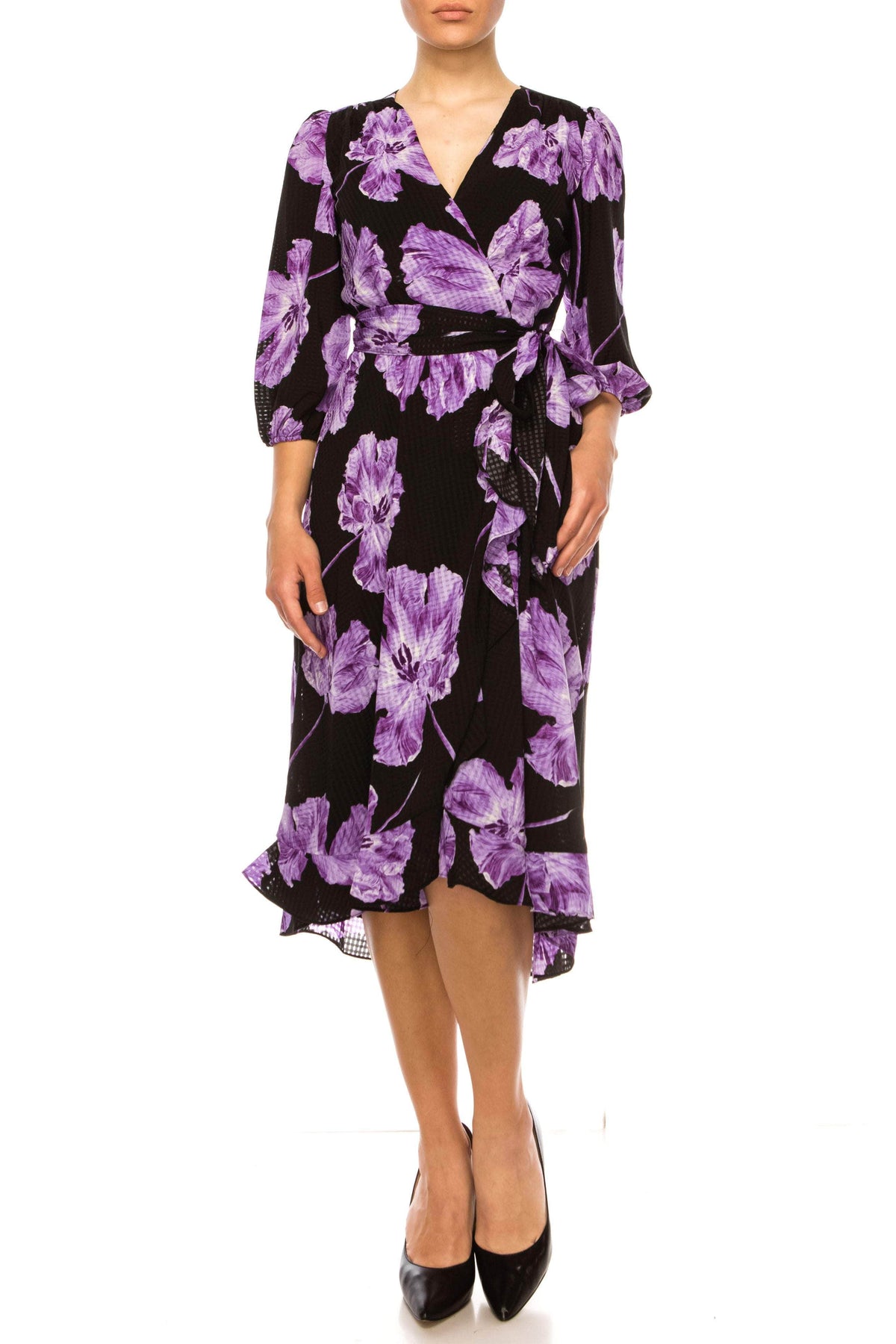 Maison Tara 91722M - Knee-Length Woven A-Line Dress