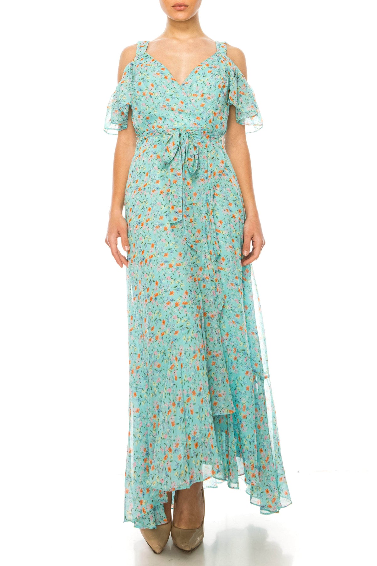 Maison Tara 92034M - Long Chiffon A-Line Dress