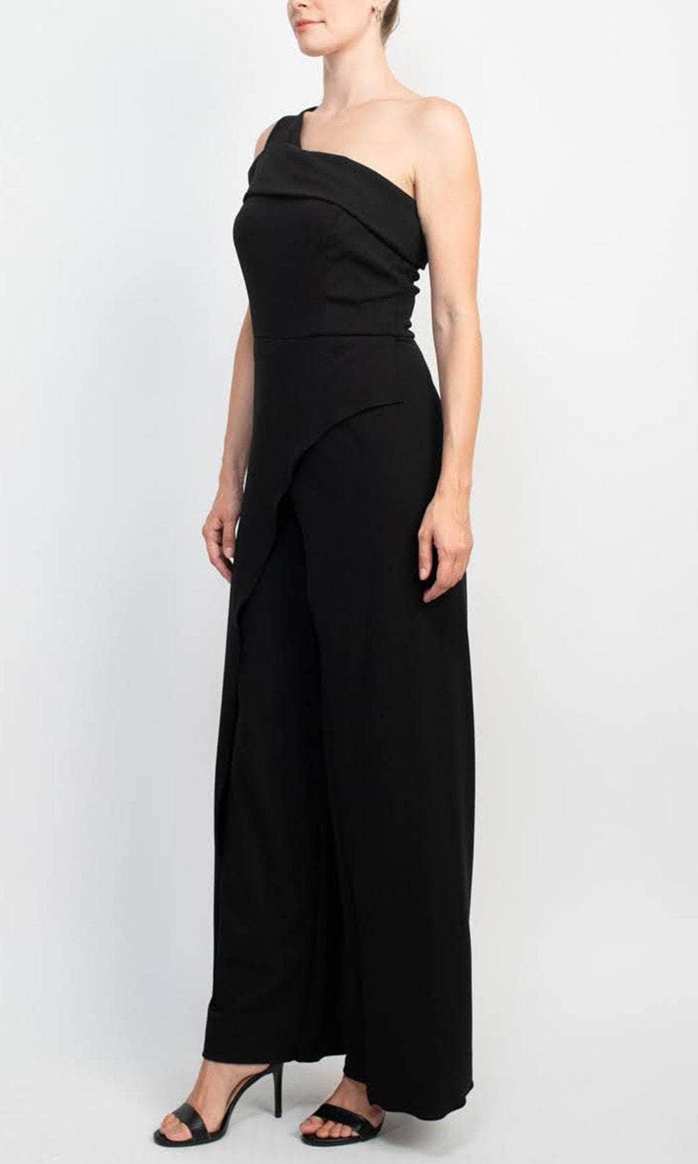 Marina 261183 - Flyaway One Shoulder Jumpsuit Special Occasion Dress