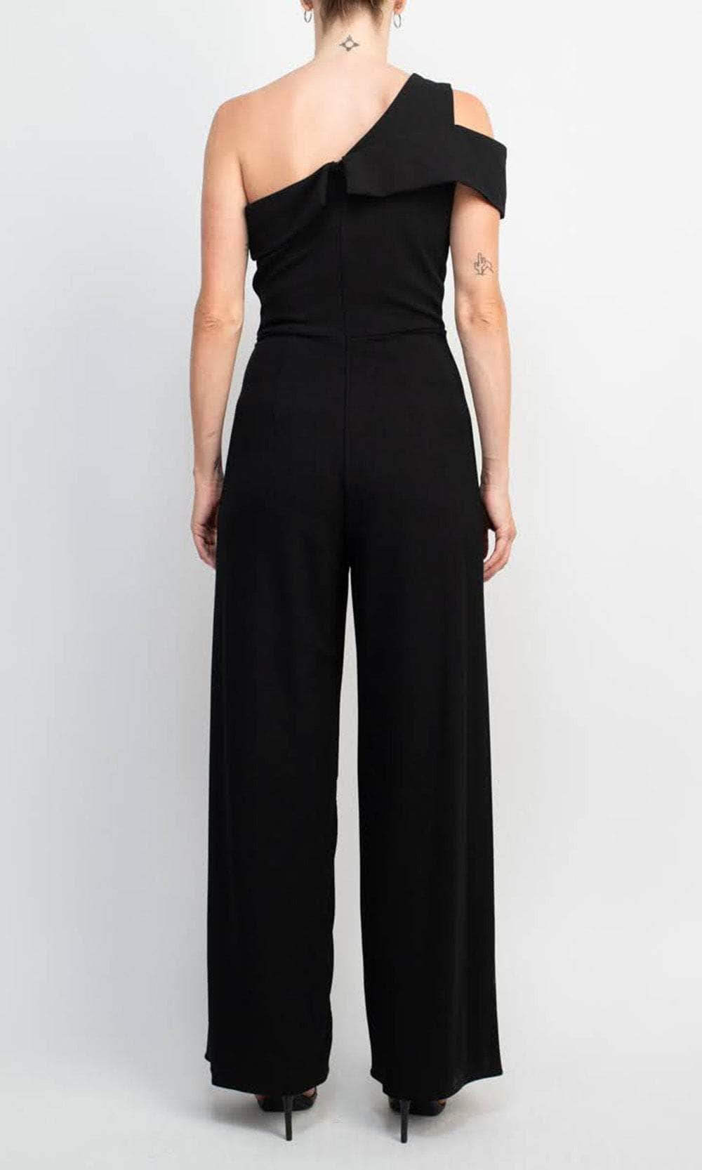 Marina 261183 - Flyaway One Shoulder Jumpsuit Special Occasion Dress