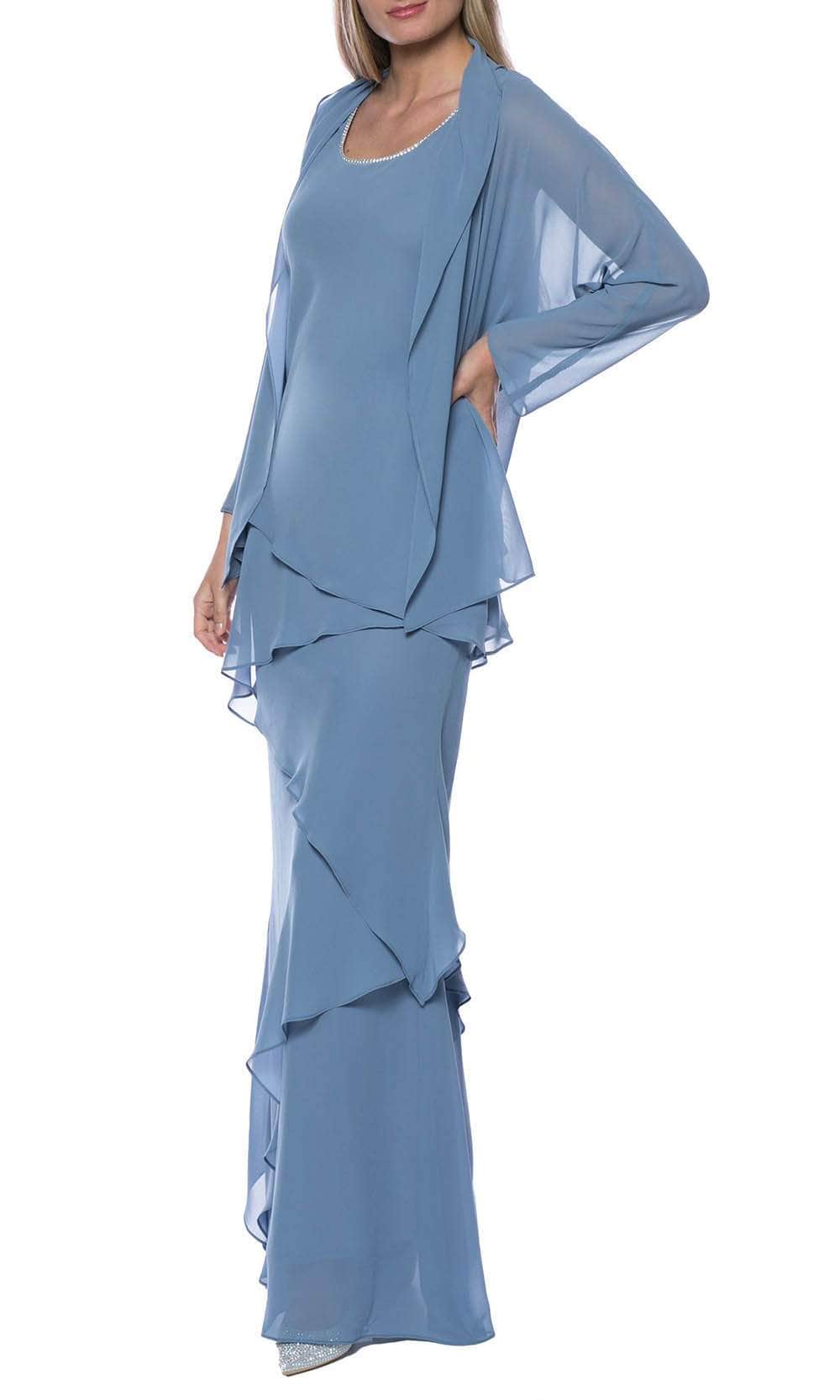 Marina 267575 - Tiered Sheath Formal Dress Special Occasion Dress 6 / Dior Blue