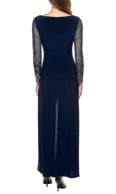 Marina 267919 - Knot Twist Jumpsuit with Overskirt Special Occasion Dress