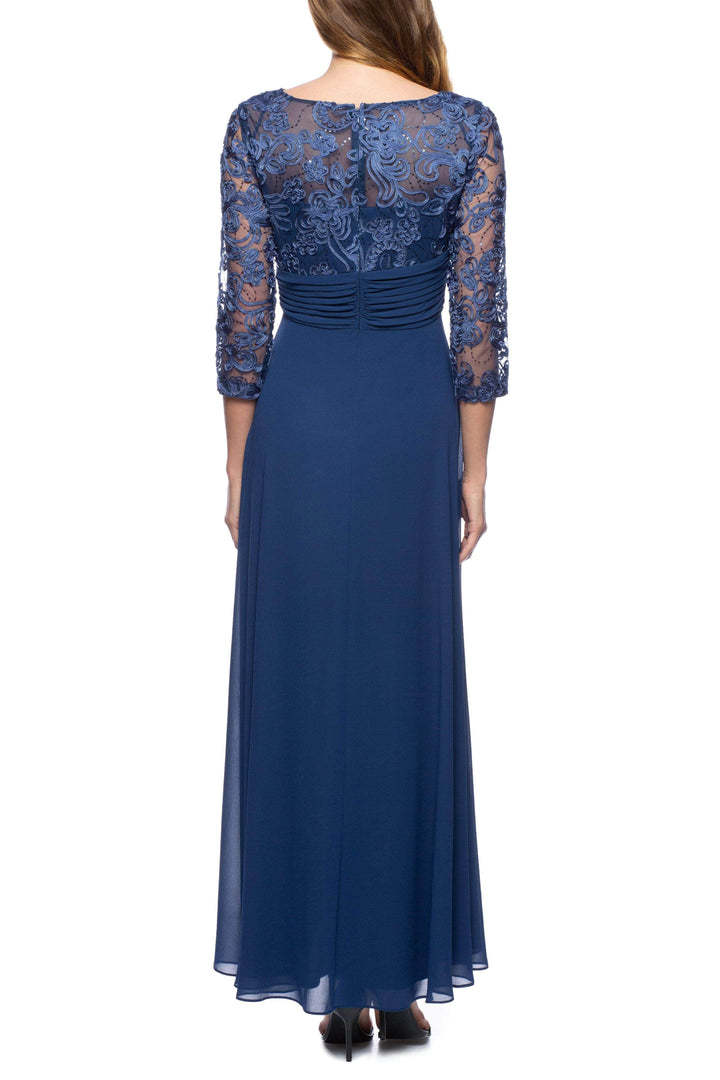 Marina 268401 - Long Chiffon A-Line Dress