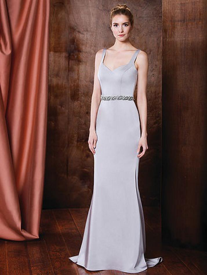 Marsoni by Colors Bejeweled V-Neck Sheath Dress M208 - 1 pc Silver In Size 8 Available CCSALE 8 / Silver