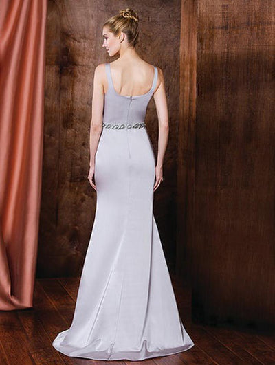 Marsoni by Colors Bejeweled V-Neck Sheath Dress M208 - 1 pc Silver In Size 8 Available CCSALE 8 / Silver