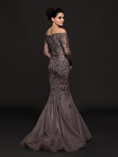 Marsoni by Colors - Embellished Long Sleeve Trumpet Dress M211 CCSALE