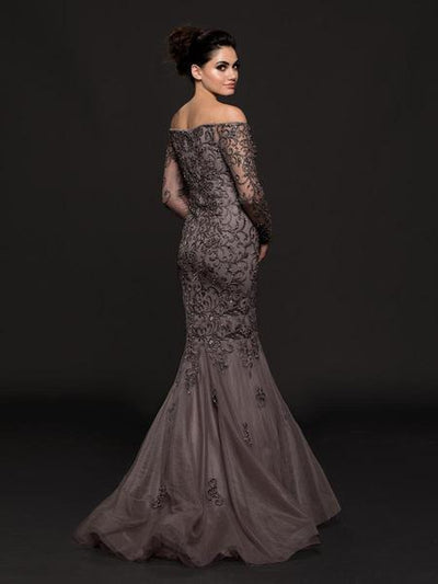 Marsoni by Colors - Embellished Long Sleeve Trumpet Dress M211 CCSALE