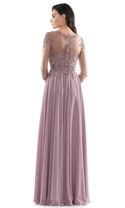 Marsoni by Colors - M217 Quarter Sleeve Embroidered Illusion Gown Mother of the Bride Dresses