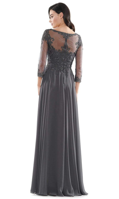Marsoni by Colors - M217 Quarter Sleeve Embroidered Illusion Gown Mother of the Bride Dresses