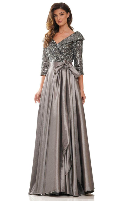 Marsoni by Colors M317 - A-Line Gown 4 / Charcoal