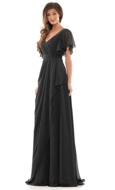 Marsoni by Colors M320 - Short Flutter Sleeve V-Neck Evening Dress Mother of the Bride