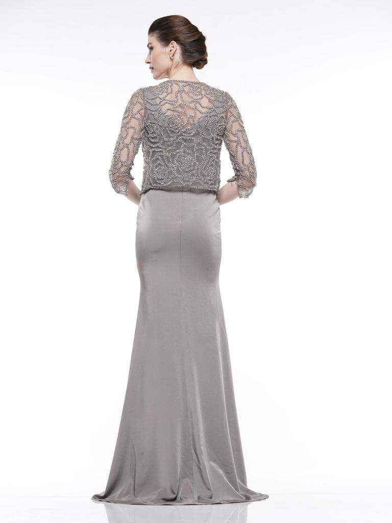 Marsoni By Colors - MV1001 Jeweled Bolero Faille Trumpet Gown Mother of the Bride Dresses