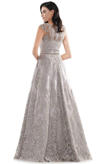 Marsoni by Colors - MV1092 Embellished V Neck A-Line Dress Mother of the Bride Dresses