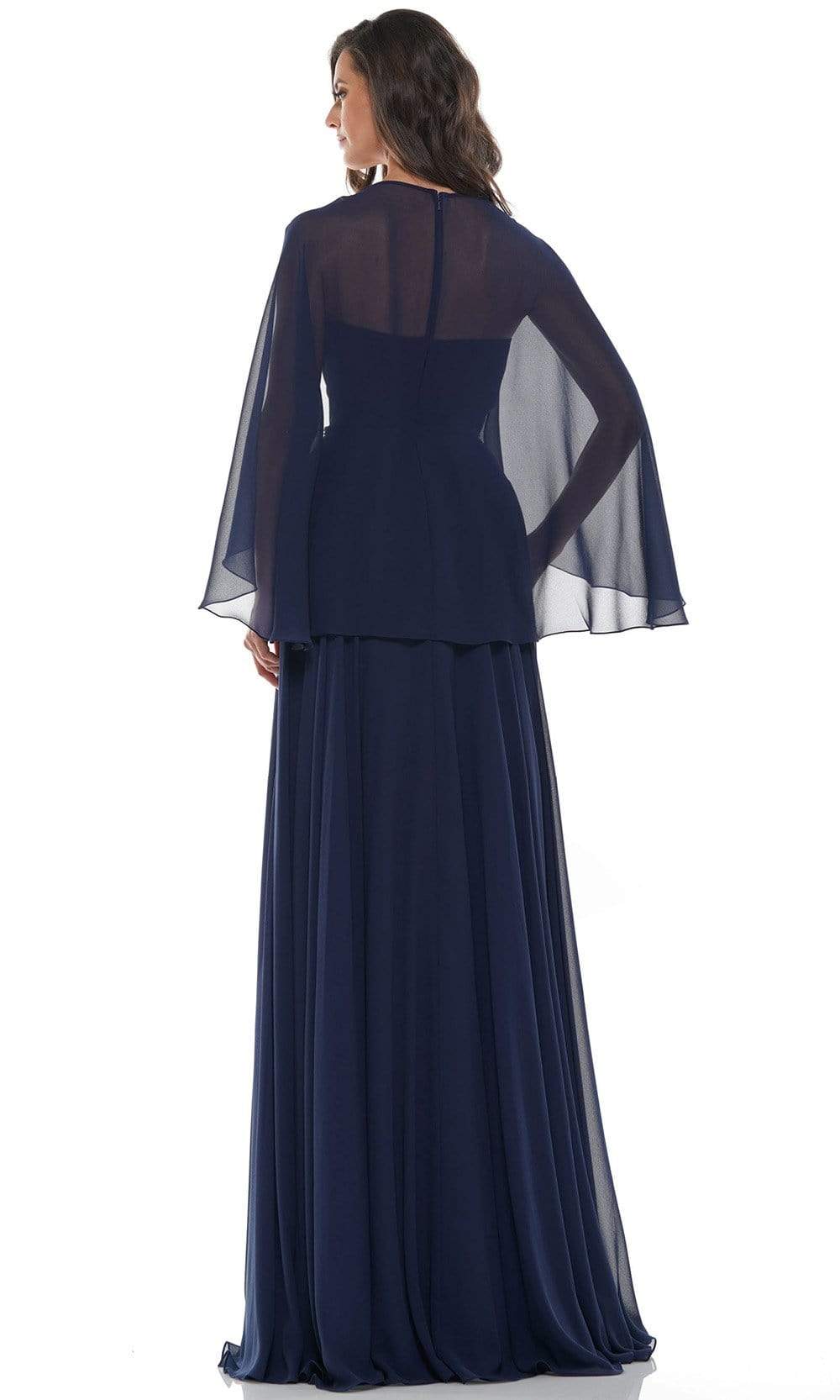 Marsoni by Colors - MV1094 Capelet Sleeve Beaded Chiffon A-Line Gown Mother of the Bride Dresses