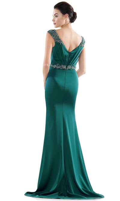 Marsoni by Colors - MV1101 Jeweled Cap Sleeve Mermaid Gown Mother of the Bride Dresses