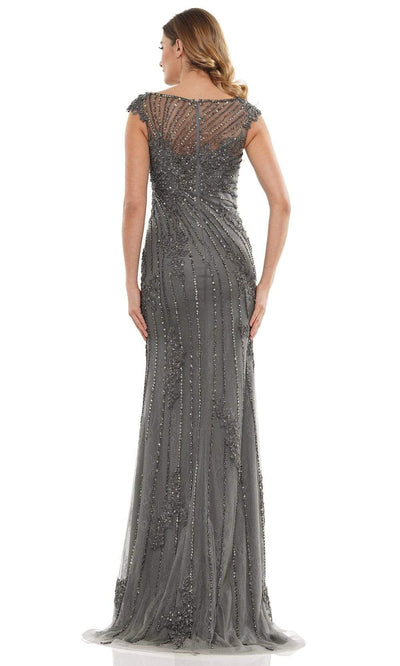 Marsoni by Colors - MV1128 Beaded High Slit Evening Gown Mother of the Bride Dresses
