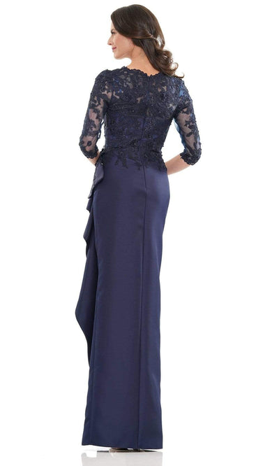 Marsoni by Colors - MV1134 V-Neck Fitted Evening Dress Mother of the Bride Dresses
