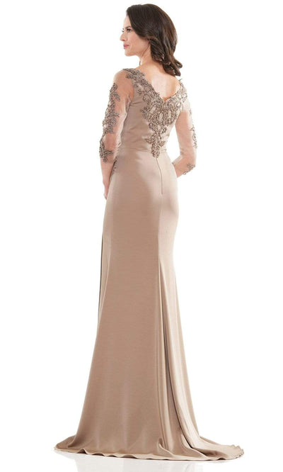 Marsoni by Colors - MV1146 Formal Pleated Bod Sheath Gown Mother of the Bride Dresses